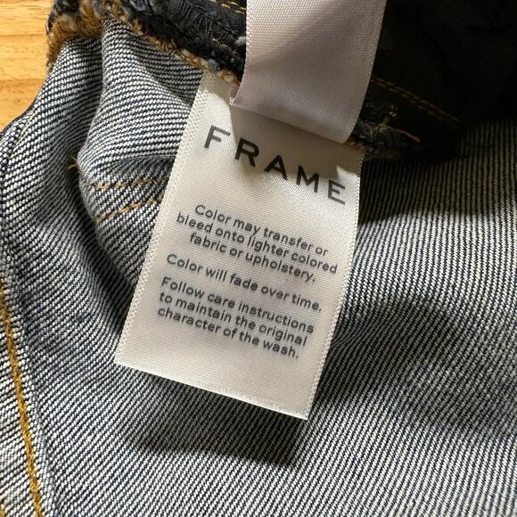 Frame NWT Le Mini Boot Snakeskin Leather Patchwork Front Jeans Size 25 Mid Rise - Picture 8 of 12